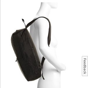 DSW black quilted backpack